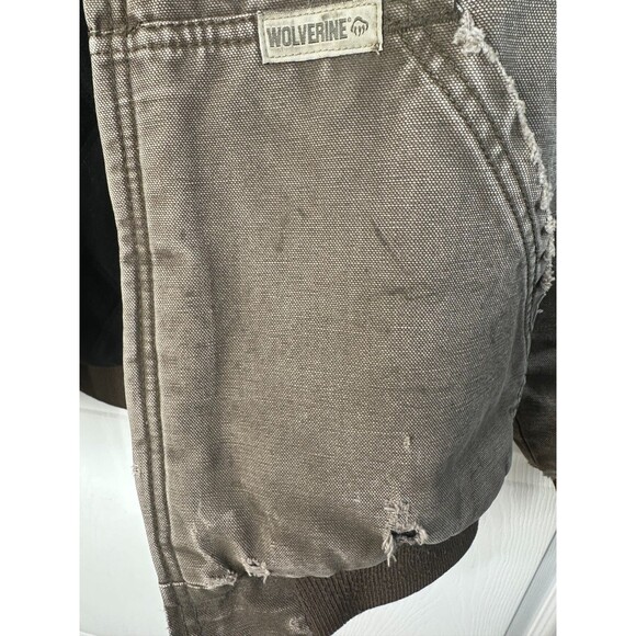 Wolverine Workwear Canvas Jacket Mens Large Y2K Distressed Durable Grunge Skater - Picture 6 of 16